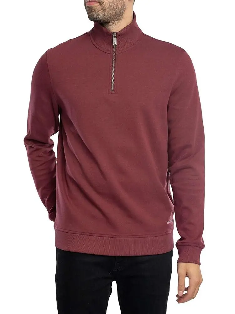 maroon zipper sweatshirt